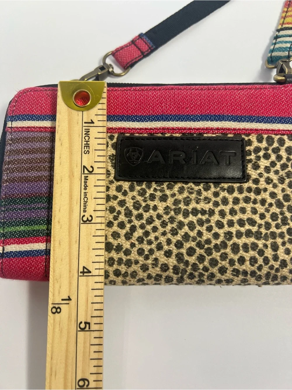 Ariat Serape Leopard Women’s Crossbody Wallet Wristlet Western Cowgirl Wallet